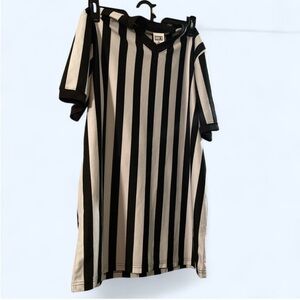 Black and White Striped top size XL